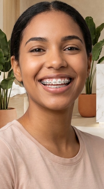 Paciente con brackets en Dental Shine